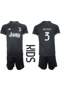 Fotbalové Dres Juventus Gleison Bremer #3 Dětské Třetí Oblečení 2023-24 Krátký Rukáv (+ trenýrky)